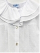 Blusa plumeti blanca cuello doble volante