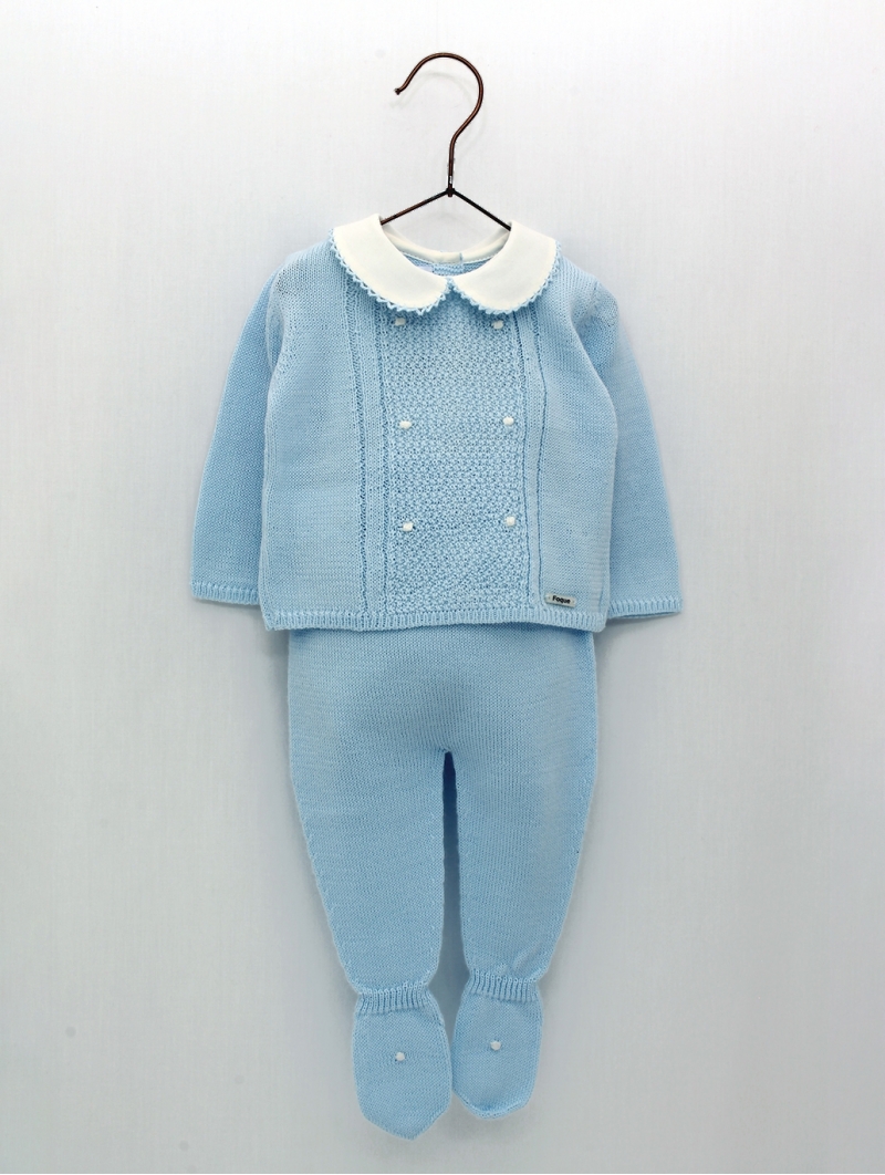 Baby boy set of jumper and leggings with foot
