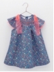 Baby girl dress with little apples print