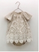 Embroidered tulle dress and bloomers