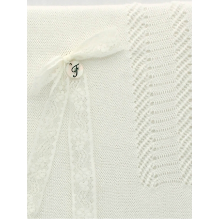 Christening collection knitted baby blanket