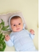 Baby boy-girl perlé thread knit bonnet