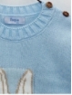 Boy jumper with round collar and bunny print