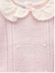Baby girl set of jumper with ruffle collar and leggings with foot