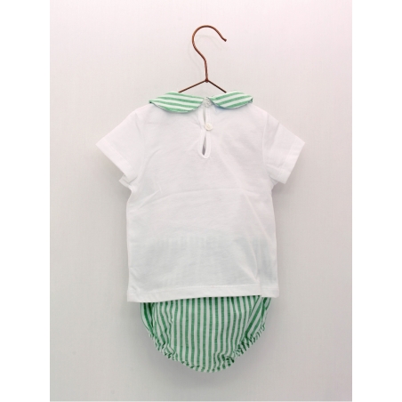 Baby boy set of rooster T-shirt and bloomers