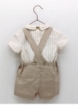Baby boy set of shirt and shorts with straps