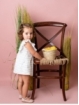 Baby girl dress with beach huts print
