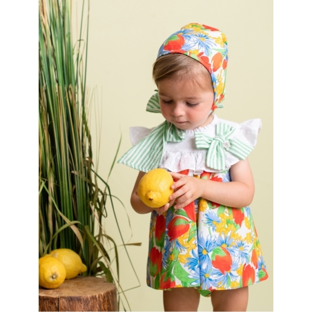 Tulips collection baby girl dress and bloomers