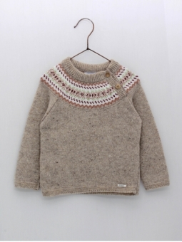 Fretwork knitted sweater