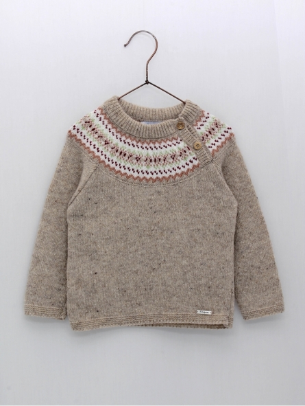 Fretwork knitted sweater