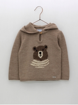 Baby boy knitted sweater with bears print