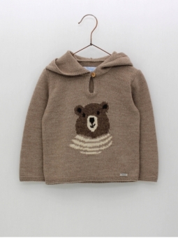 Baby boy knitted sweater with bears print