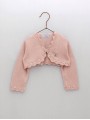 Knitted baby girl wave cardigan