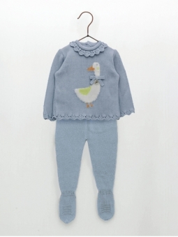 Conjunto bebé niña jersey y polaina