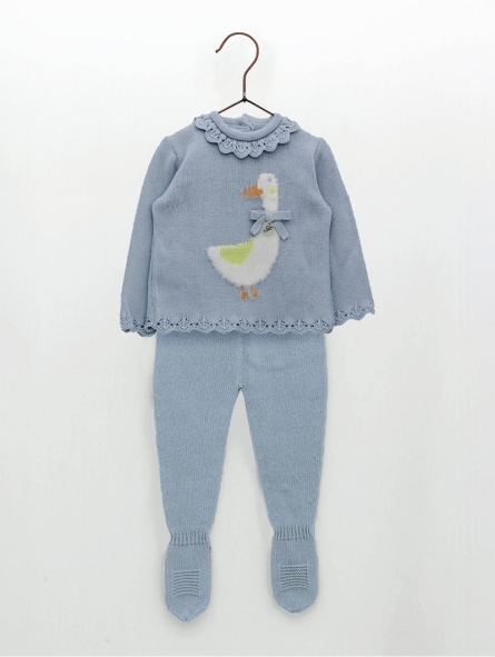 Conjunto bebé niña jersey y polaina