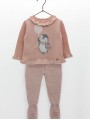 Conjunto bebé niña jersey y polaina