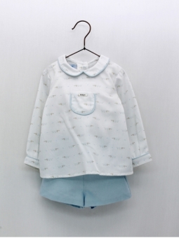 Conxunto dúas pezas camisa e pantalón