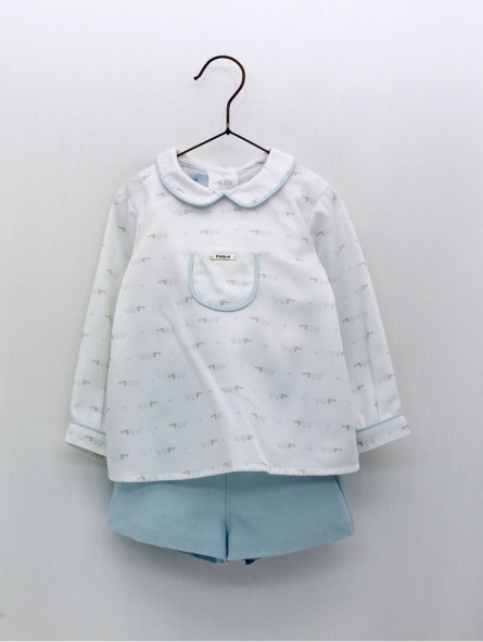 Conxunto dúas pezas camisa e pantalón