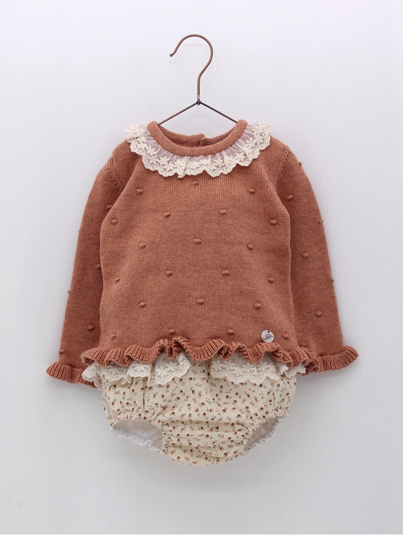 Conjunto bebé niña braguita y jersey