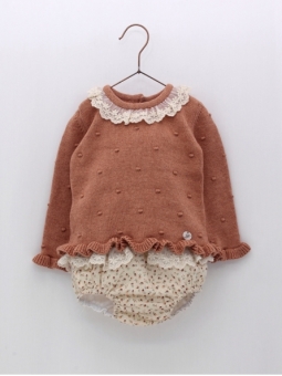 Conjunto bebé niña braguita y jersey