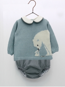 Hand knitted baby sweater and bonnet infant sweater set Kleding Unisex kinderkleding Unisex babykleding Sweaters 