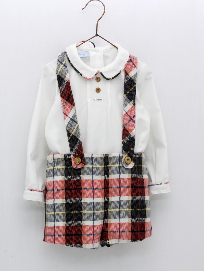 Shorts with straps and shirt two pieces set