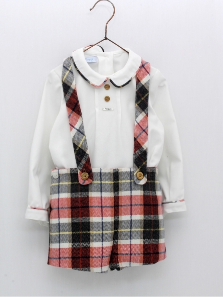 Shorts with straps and shirt two pieces set