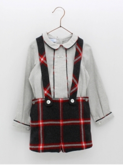 Shirt and shorts with straps two pieces set
