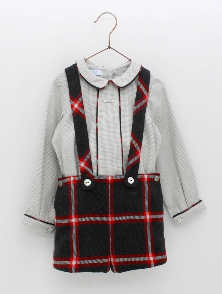 Shirt and shorts with straps two pieces set