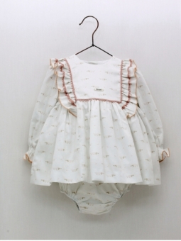 Teckel patterned baby dress