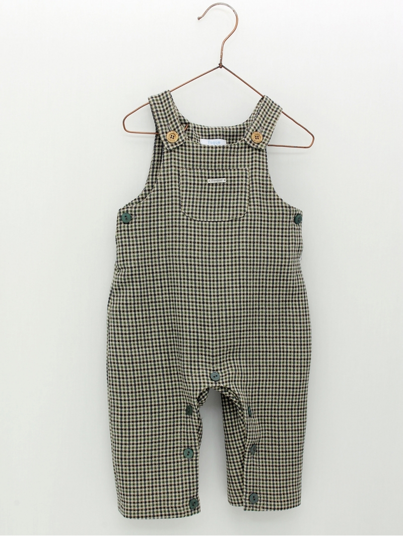 Plaid dungarees