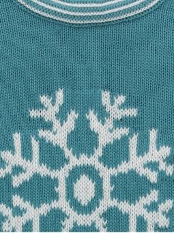 Knitted sweater with snowflake print