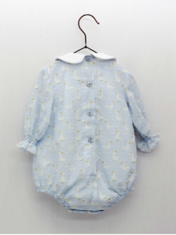 Unisex baby romper with duck pattern