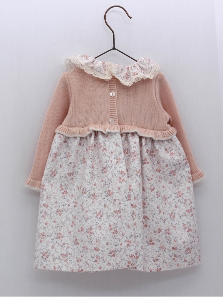 Flowered baby girl dress