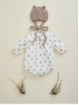 Baby romper with bear pattern