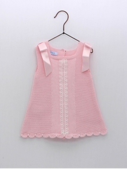 Vestido ponto com entredós