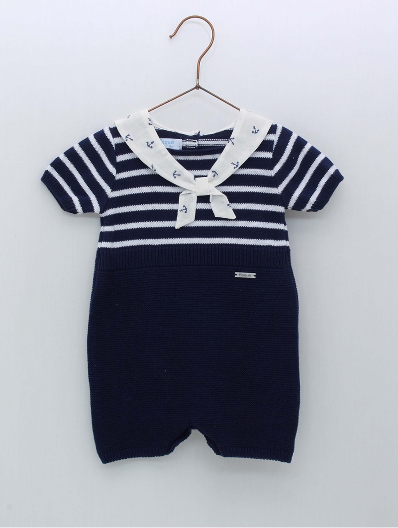 Sailor knit romper