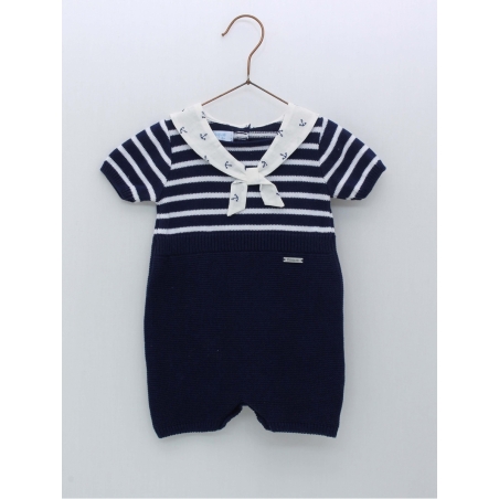 Sailor knit romper