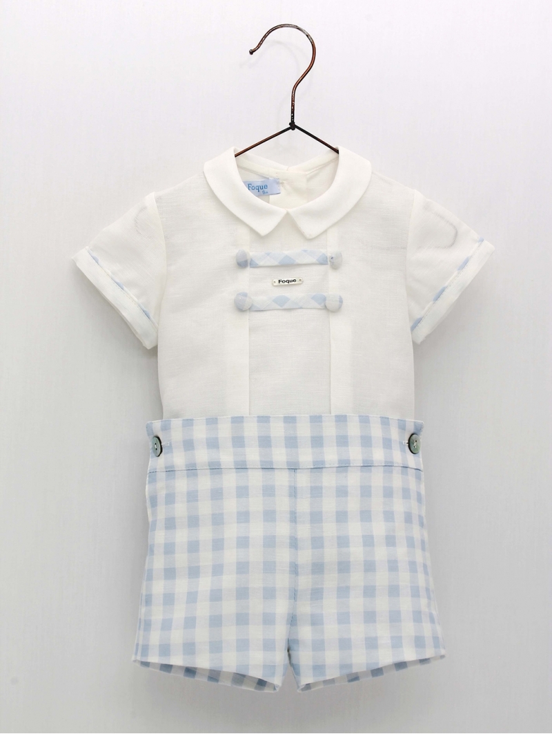 Camisa e calça curta vichy