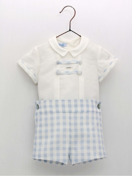 Camisa e calça curta vichy