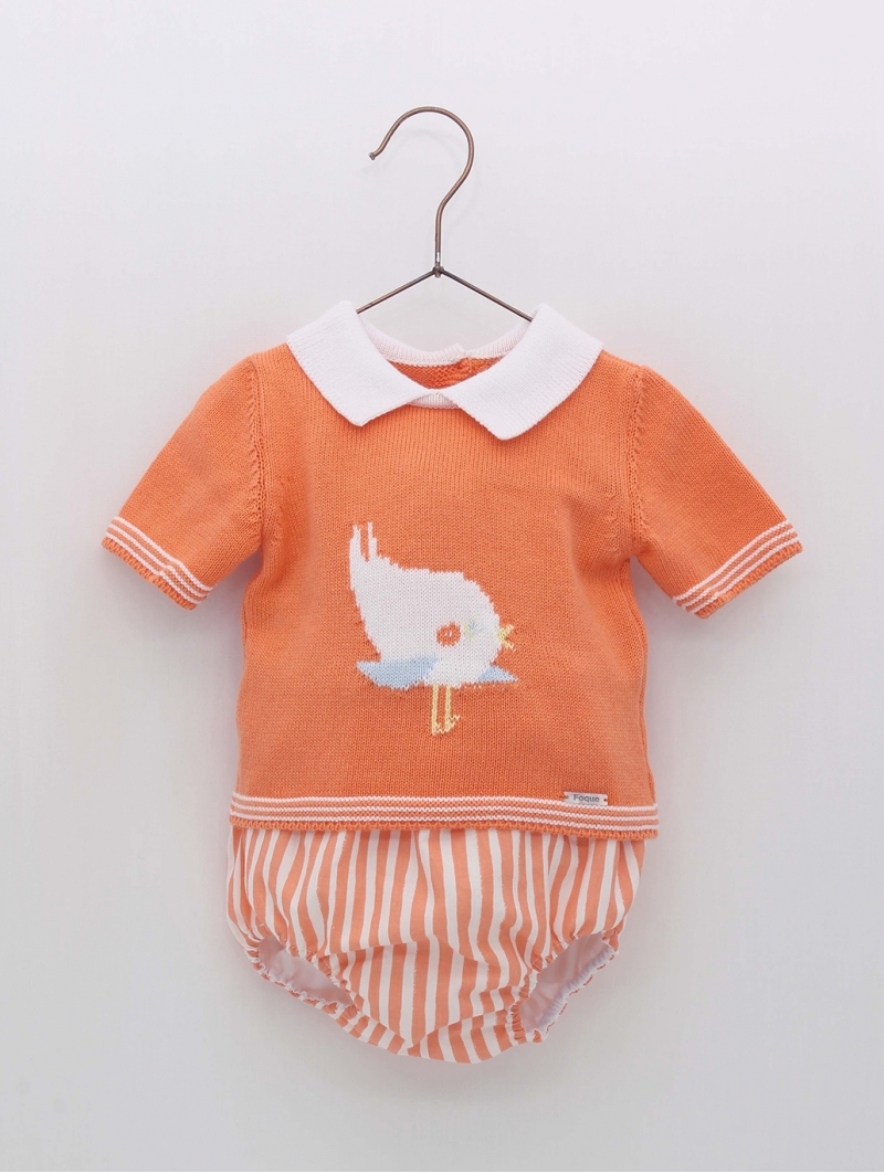 Conjunto jubón pajarito y braguita