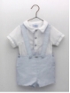 Conjunto blusa y pantalón tirantes de rayas