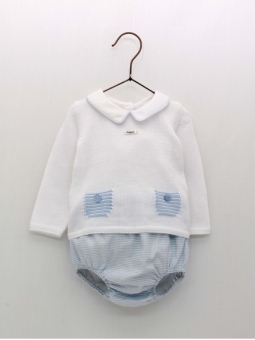 White doublet and fabric panty set