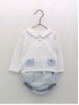 White doublet and fabric panty set