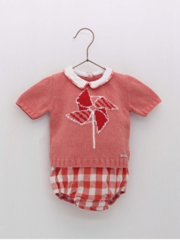 Conjunto niño molinillo de viento