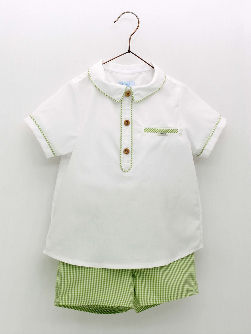 Conjunto camisa e quadro vichy