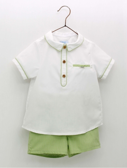 Conjunto camisa e quadro vichy