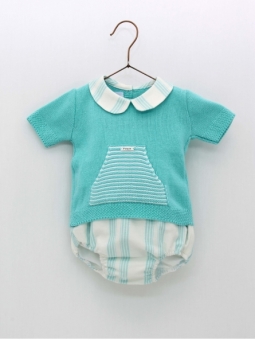 Turquoise doublet and briefs set