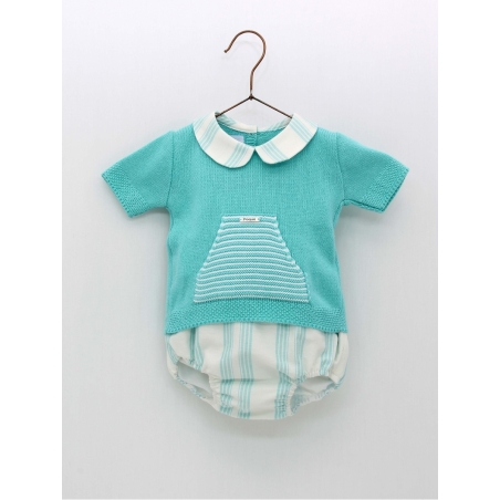 Turquoise doublet and briefs set