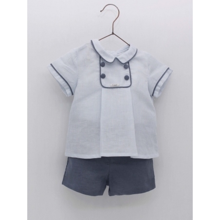 Conjunto blusa milrayas e calça linho